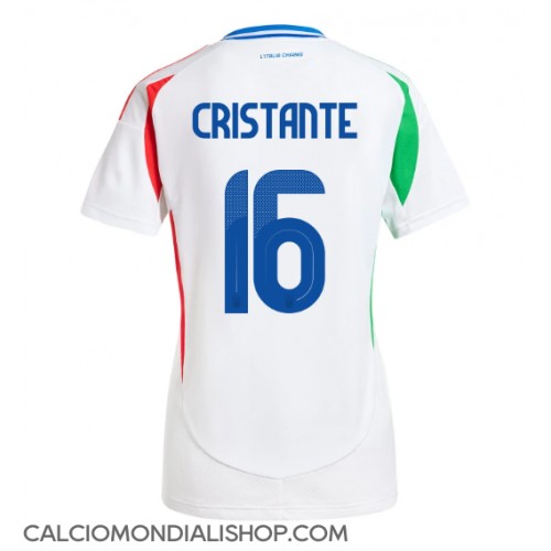 Maglie da calcio Italia Bryan Cristante #16 Seconda Maglia Femminile Europei 2024 Manica Corta